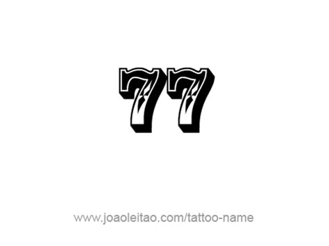 77 tattoo meaning.